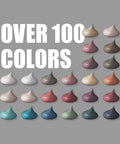 Palette showcasing over 100 colors of WeatherMaster Metal Roof Sealant Silver Premium Polymer Caulk for various metal surfaces.