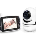 Baby Monitor With Remote Pan Tilt And Zoom Camera And 3.2 Inch LCD Screen Black No Brainer Plug And Play Setup