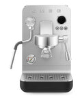 Next Level Semi Pro Espresso Machine Featuring 15 Bar Pump Pressure And Triple Thermoblock Heating For Rock Solid Temp Control And Strong Steam Wand Pulling Real Deal Barista Shots Daily In Glossy Black, front view with steel finish.