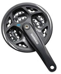 Altus 42/32/22T Square Taper Bike Chainset 175 Mm For 7/8 Speed Mountain And Trekking Bikes With Hyper Drive SG-X Rings visible in black