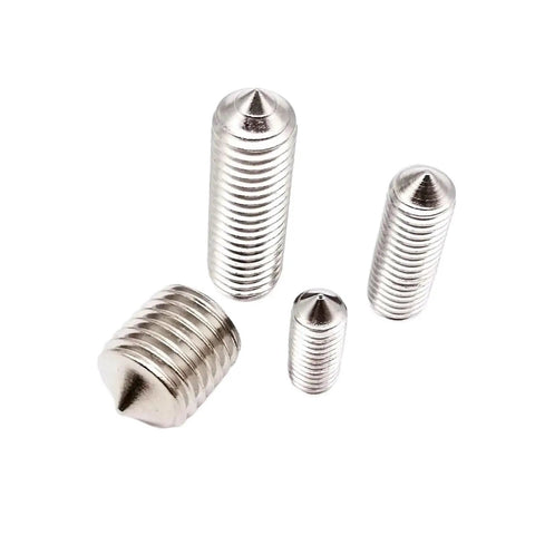 Snag A Heavy Duty Pack Of Premium 304 Stainless Steel Tapered Set Screws With Hex Socket Heads And Precision Cone Tips Crafted Tough As Nails For Real World Diy And Shop Build Projects