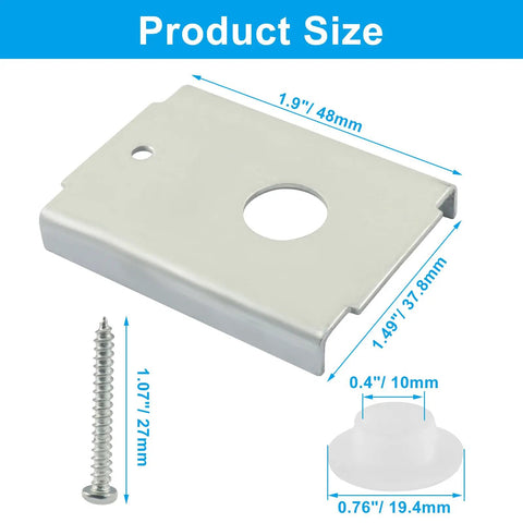 8 Piece Bi Fold Door Repair Bracket Kit For 1 And 3 Eighths Inch Folding Pocket Barn Doors With Screws And Silicone Gaskets Carbon Steel Heavy Duty Fixes For Smooth Sliding Bifold Panels
