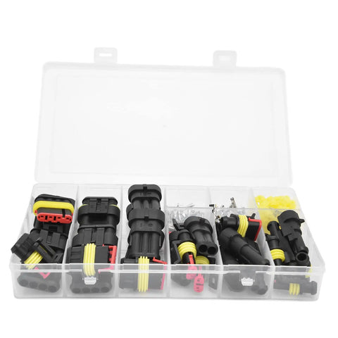 192 Piece Wire Connector Plug Kit with Silicone Plugs DIY Friendly Automotive Electrical Terminals Assortment in case