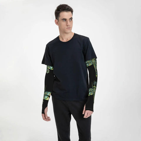 Fresh Steampunk Dragonfly Cooling Arm Sleeves With Thumbhole Grip And UV Protection For Adults Crafted From Lightweight Ice Silk To Keep You Chill And Shaded On Scorching Summer Days While Blocking UV Rays In Dope Bohemian Style