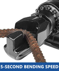 Heavy Duty Portable Electric Hydraulic Rebar Bender With Pure Copper Motor Bends 4To16Mm Steel Rebar at bending point.