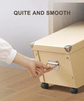 Eight Piece 1 Inch Pasteable Plate Casters With Stick On Adhesive And Screws, Swivel 360 Degree Universal Wheels For Storage Boxes