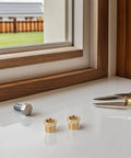 9 Piece Brass Hydraulic Fitting Kit 1 4 Inch Male Npt Threads To 1 8 Inch Female Hex Adapters Fits Tightly In Confined Areas For Plumbing Water Systems Totally Leak Proof Kickass Installation Anytime You Gotta Have It Fast brass adapters on a windowsill