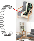 20 Inch Sofa Replacement Springs With 8 Heavy Duty S Clips And A Durable Back Bend Design For Quick Furniture Repair showing zigzag springs in couch frame.
