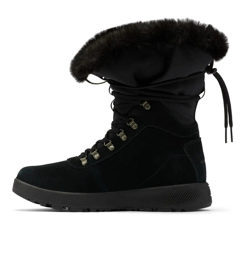 Women's Hi-Top Winter Boots With Omni-Heat Insulation, Omni-Grip Non-Marking Traction, Techlite Cushioning, black side view, Size 8.5