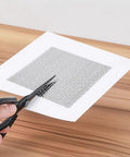 Cutting Heavy Duty Drywall Repair Kit With 6 Self Adhesive Patches 4 By 4 Inch Aluminum And Fiberglass Mesh Patches for repair