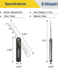 Carbon Scraper Tool For Precision Cleaning Of Mechanical Components Removes Carbon Buildup From Bolt Firing Pin Carrier Cam Pin And Twelve Critical Surfaces Enhancing Accuracy And Performance With Wide Compatibility Across Firearms And Machinery, steel design with ergonomic handle, dimensions labeled.