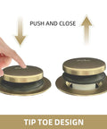 Push and close mechanism of Brushed Gold Tub Drain Kit With Two Hole Overflow Faceplate Bath Tub Drain Trim Set Conversion Replacement