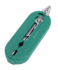 Heavy Duty Multifunction Wire Stripper For 8-16 AWG Solid Cables Precision Stripping Tool with green handle and steel blades.