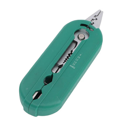 High Quality Oumefar Wire Strpper 8-16 AWG Multi Functional Electrical Tool with green plastic handle and precision grooves.
