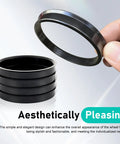 4 Pack Hub Centric Rings 66 6 To 57 1 Mm Plastic Adapters For All Cars And Trucks showcasing black design and precise fit.