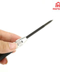 Close-up of hand holding 4 Piece Triangular Scraper Deburring Tool Set With Adjustable Trimming Blades And SC1300 Handle