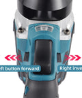 A Straight Up Badass Cordless Electric Rivet Nut Gun Set Built With Automatic M3 To M12 Ram Head Specs showing control buttons and settings.