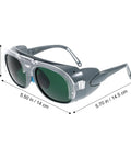 Badass Welding Glasses With Anti Glare Black And Gray Lenses Rock Solid Safety Goggles Built Tough for industrial dust and splash protection.
