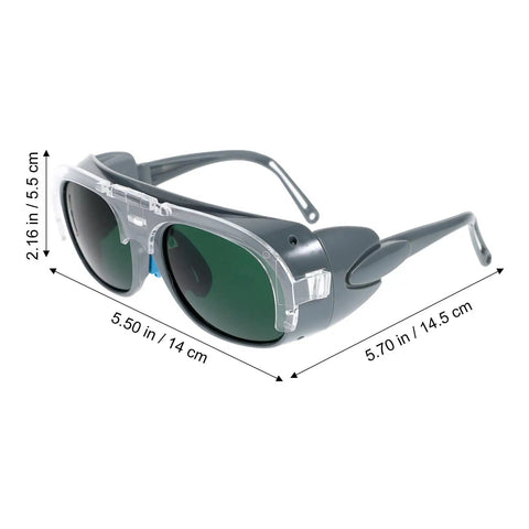 Badass Welding Glasses With Anti Glare Black And Gray Lenses Rock Solid Safety Goggles Built Tough for industrial dust and splash protection.
