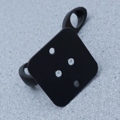 Vintage Matte Black Wall Hooks Set Of Five For Hanging Heavy Coats Umbrellas And Handbags Boasts Dope Industrial Vibes And Rock Solid Screw Mount Hardware close-up of single matte black wall hook with screws