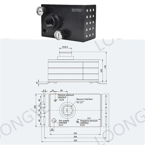 Industrial Grade Multi Stage Vacuum Generator With Powerful Pneumatic Suction Pump And Smart Negative Pressure Control, detailed design view