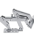 170 Degree Cabinet Door Hinge for Thick Doors 16-40mm, Carbon Steel, side view with detailed mechanism visible