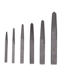 Six Piece Square Flute Screw Extractor Set For Removing Broken Screws And Bolts Without Damaging Threads Sizes 1 Through 6