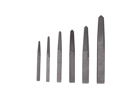 Six Piece Square Flute Screw Extractor Set For Removing Broken Screws And Bolts Without Damaging Threads Sizes 1 Through 6