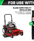 Timecutter 50 Inch Mower Blades Replacement For Toro Timecutter Zero Turn Mowers 50 Deck High Lift Durable Edge For Clean Cut And Performance