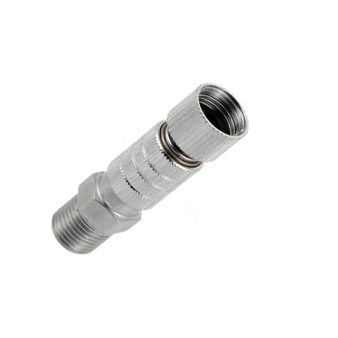 1/8 Inch Quick Release Airbrush Coupling Kit with 5 PCS Male Adapters and Female Connectors for Air Compressor, metal connector close-up
