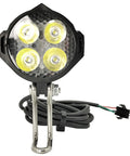 Lit Ebike Front Light With Horn for night riding waterproof 4 light headlight with 3 pin connector and cable
