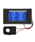 Go-To Digital Power Meter With Split Core CT For 80-260V AC 100A Range Displays Voltage Current Active Power Energy Frequency And Power Factor On Backlit LCD Panel Meter For Home Workshop Or Lab.