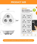 Self Adhesive Caster Wheels 8 Pack Small Furniture Sliders And Appliance Rollers with packaging, size guide shown