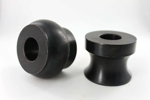1-1/16 Inch Round Bead Roll Dies Set fits most bead rollers with 22mm shafts, crafted from heat-treated tool steel, front view