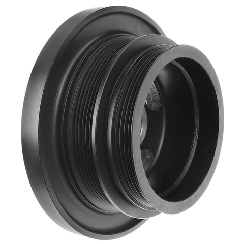Engine Harmonic Balancer Crankshaft Pulley Drop-In For BMW Vehicles OEM-Grade Replacement Part in black finish, side view
