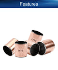 4 Heavy Duty Bronze Sintered Sleeve Bearings showing 2530 markings, 25mm Bore, used for machines and industrial fixes.