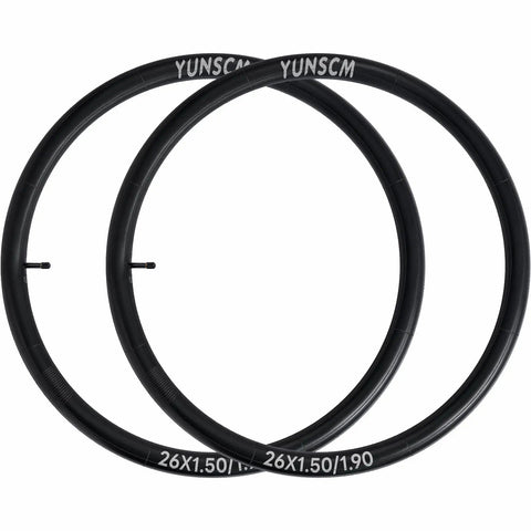 Heavy Duty 26 Inch Bike Inner Tubes 26x1.50/1.90 with 32mm Schrader Valve, Two Pack, for Road, Gravel, Mountain, Hybrid Bikes.