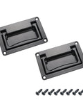 Black Recessed Pull Handle Set For Toolbox Chest Case Zinc Alloy Heavy Duty Flush Mount Door Handle with screws