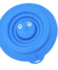 Drain Unclogger Flexible Bath Drain Cover Sealing Stopper, round blue silicone design, lightweight for easy use.