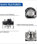 Pair Of Rear Wheel Hub And Bearing Assemblies Direct Fit For 2012-2016 Chrysler Town And Country, 2012-2020 Dodge Grand Caravan features