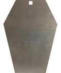 Beefy AR500 8x12 Inch Cowboy Action Coffin Silhouette Steel Target, 3/8 Inch Thick Plate, Unpainted Gong For Pistols And Rifles