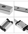 Close-up of Heavy Duty MGN12C Metal Linear Rail Slide 600mm showing precision rail and carriage for CNC machines and 3D printers.