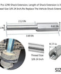 Heavy Duty 2 Pack Shock Extensions 3 Inch Swing Arm For 3/8 Drive Impact Ratchets Zinc Coated Socket Adapters 3/8 24 Thread displayed.