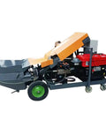 Heavy Duty Concrete Transfer Pump For Construction Sites Built Tough To Move Slurry Fast With Gate Valve, Delivery Equipment, And Custom Pipeline Extensions For Logistics Parks And Warehouse Projects Pro Grade. Side view with hopper and wheels