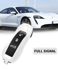 Porsche Key Fob Cover Kit 3 Piece Painted Key Shell Set For Cayenne Panamera Macan 911 Boxster Cayman White with car background