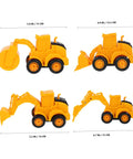 4 Piece Front End Loader Plastic Engineering Vehicle Models For Compact Construction Trucks Built For Kids, side view