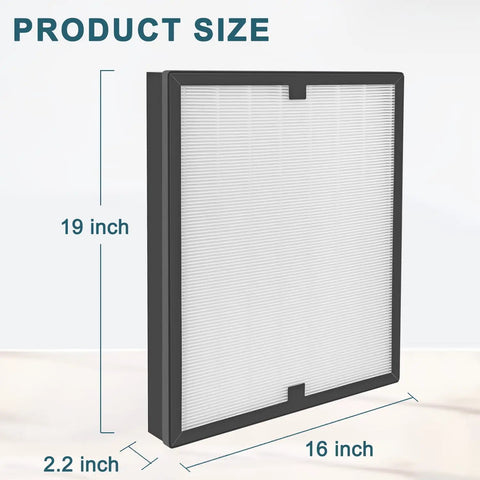 2 Pack H13 HEPA Replacement Filters For AF500 Air Scrubber 19x16x2.2 Inches, 19x16x2.2 inch filter size shown