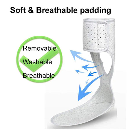 Everyday AFO Foot Drop Brace For Men And Women Lightweight Ankle Foot Orthosis with breathable padding, medium left size