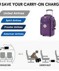 Rolling Personal Item Under Seat Duffle Bag 17x10x9 Inches Fits Most Major Airlines including Spirit and Frontier