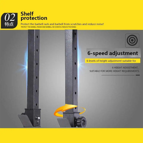 All-In-One Squat Rack For Home Gym Heavy-Duty Steel Weightlifting Stand adjustable height settings
